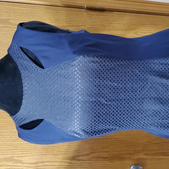 Cache front back keyhole navy sleeveless dress - Picture 2 of 6